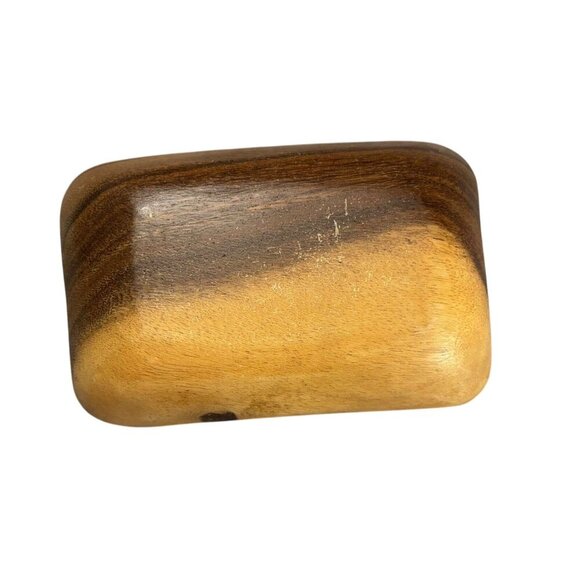 Handcrafted Wooden Serving Bowls Set Of 7 Small Rectangular Natural Brown - Picture 5 of 15